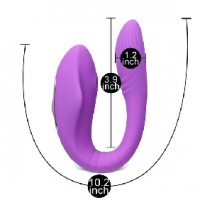  Couples Vibrator with Sucking Function 8-Speed Remote Control, PURPLE